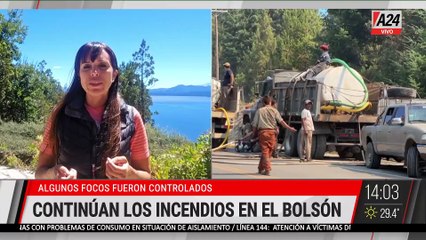 🔴 CONTINÚAN LOS INCENDIOS EN EL BOLSÓN: ALGUNOS FOCOS CONTROLADOS OTROS SE REACTIVARON
