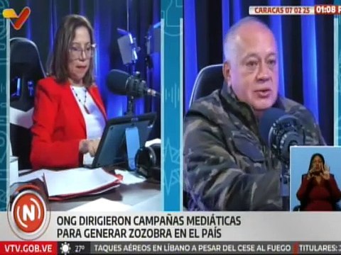 Sec. Gral. del PSUV Cabello: Las campañas mediáticas contra Venezuela las han dirigido las ONG
