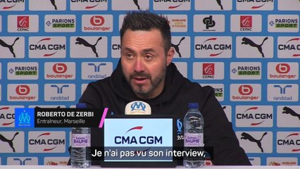 Marseille - De Zerbi : "Pour Bennacer, on a arrêté la musique"