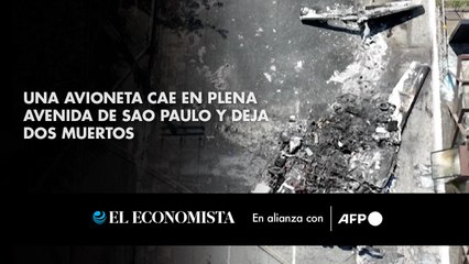 Una avioneta cae en plena avenida de Sao Paulo y deja dos muertos