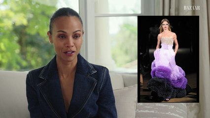 Zoe Saldaña Credits Her Mom for Introducing Her to Bold Colors | Fashion Flashback | Harper's BAZAAR