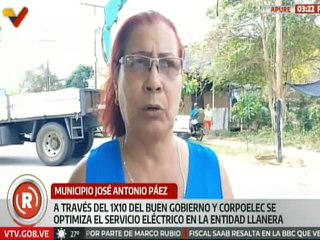 Apure | A través del 1X10 fue optimizado el servicio eléctrico en el municipio José Antonio Páez