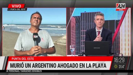 🔴 MURIÓ UN ARGENTINO AHOGADO EN LA PLAYA DE PUNTA DEL ESTE