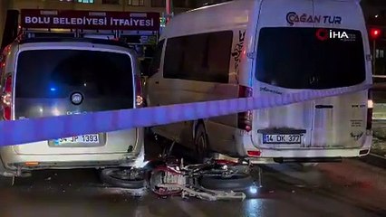 Bolu’da minibüsün altında kalan motosiklet sürücüsü hayatını kaybetti