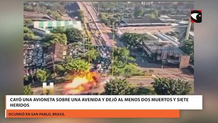 Cayó una avioneta sobre una avenida y dejó al menos dos muertos y siete heridos