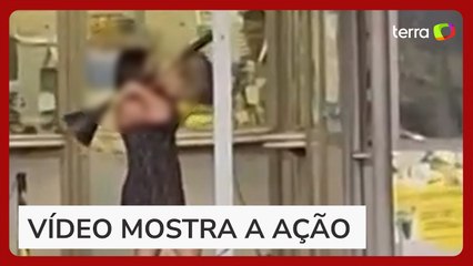 Em ‘dia de fúria’, ex-funcionária é flagrada depredando lotérica em Belo Horizonte