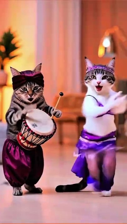 Funny !comedy dance! Cat  dance