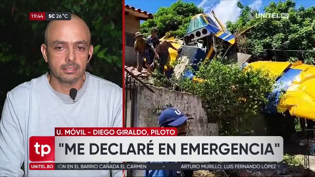 “Mi única herramienta de trabajo quedó destruida”, dice el piloto de la avioneta que cayó en Santa Cruz de la Sierra