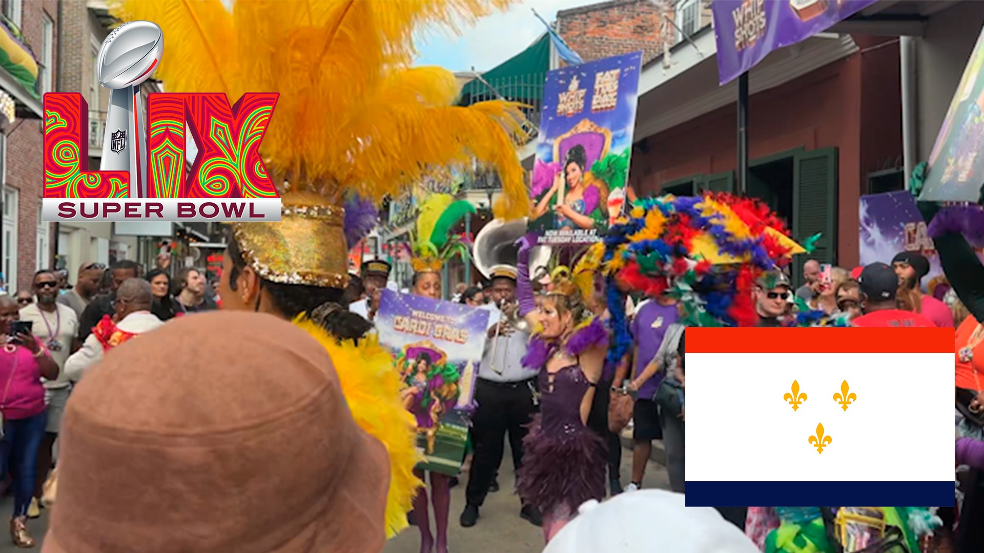  Super Bowl 2025: Baile y fiesta tradicional de Nueva Orleans en Bourbon Street