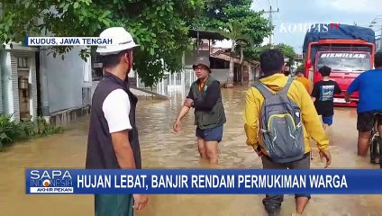 [FULL] Kondisi di Kudus Usai Diguyur Hujan Lebat, Banjir 50-80 Cm Genangi Permukiman Warga