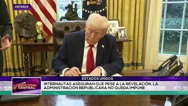 Elon Musk retratado en el escritorio del despacho oval de la Casa Blanca ENCLAVE MEDIÁTICA 07-02-2025