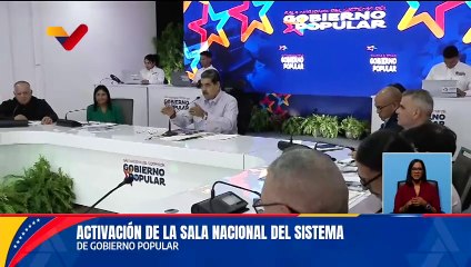 Jefe de Estado lidera activación de la Sala Nacional del Sistema de Gobierno Popular