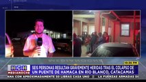 Seis personas heridas deja el colapso de un puente de hamaca en Catacamas