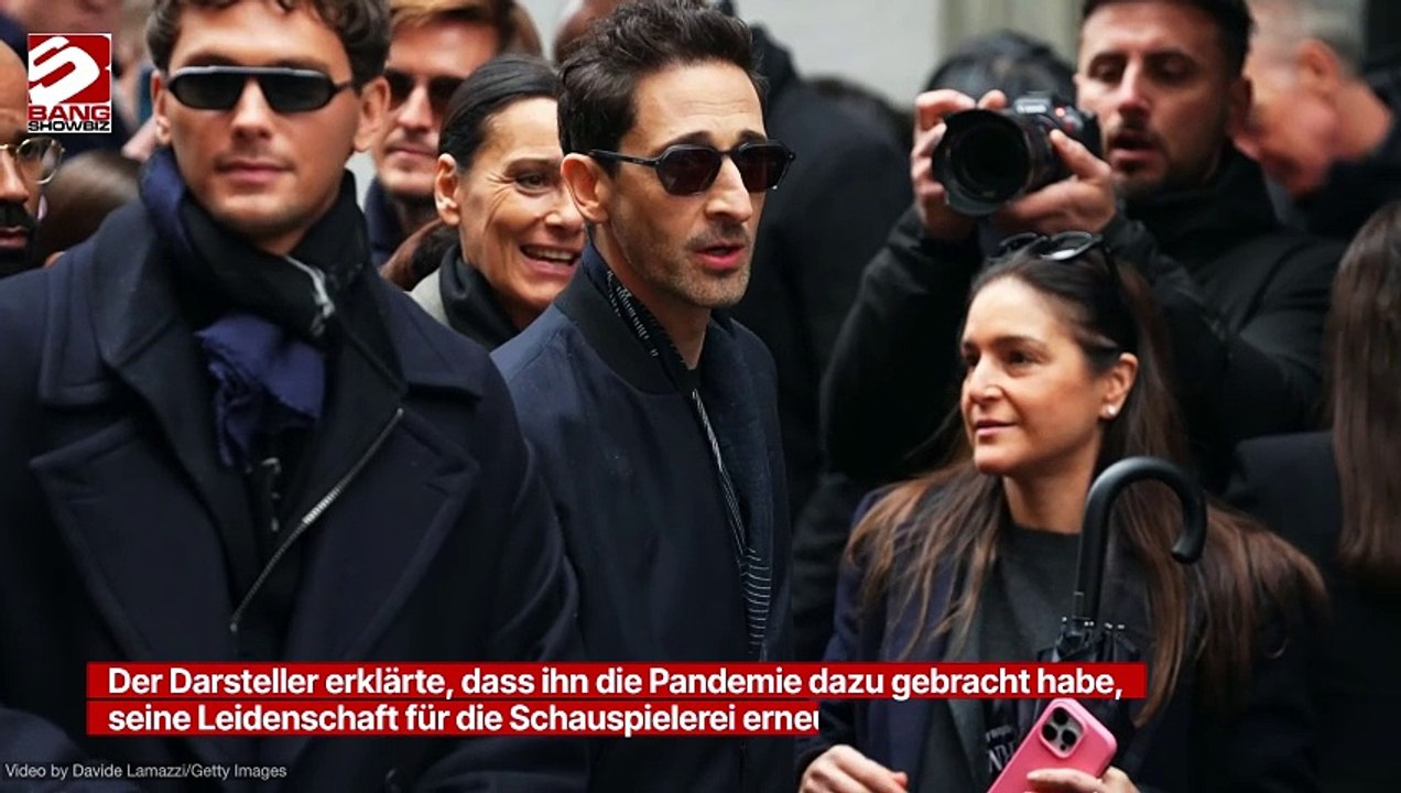 Adrien Brody: Liebe zur Schauspielerei wurde 'neu entfacht'
