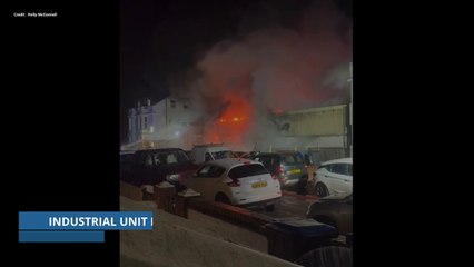 Industrial unit fire in Margate