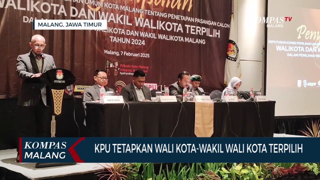KPU Tetapkan Pasangan Wahyu-Ali Wali Kota Wakil Wali Kota Malang Terpilih