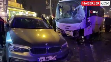 Kayseri'de İşçi Servisinin Kazası Güvenlik Kamerasında