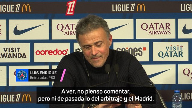 Luis Enrique cuando le pusieron botando el comunicado del Madrid contra los árbitros: no se lo esperaba nadie