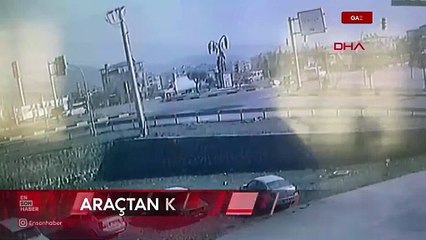 Gaziantep'te kazada araçtan kopan parça zabıta memurunun başına isabet etti