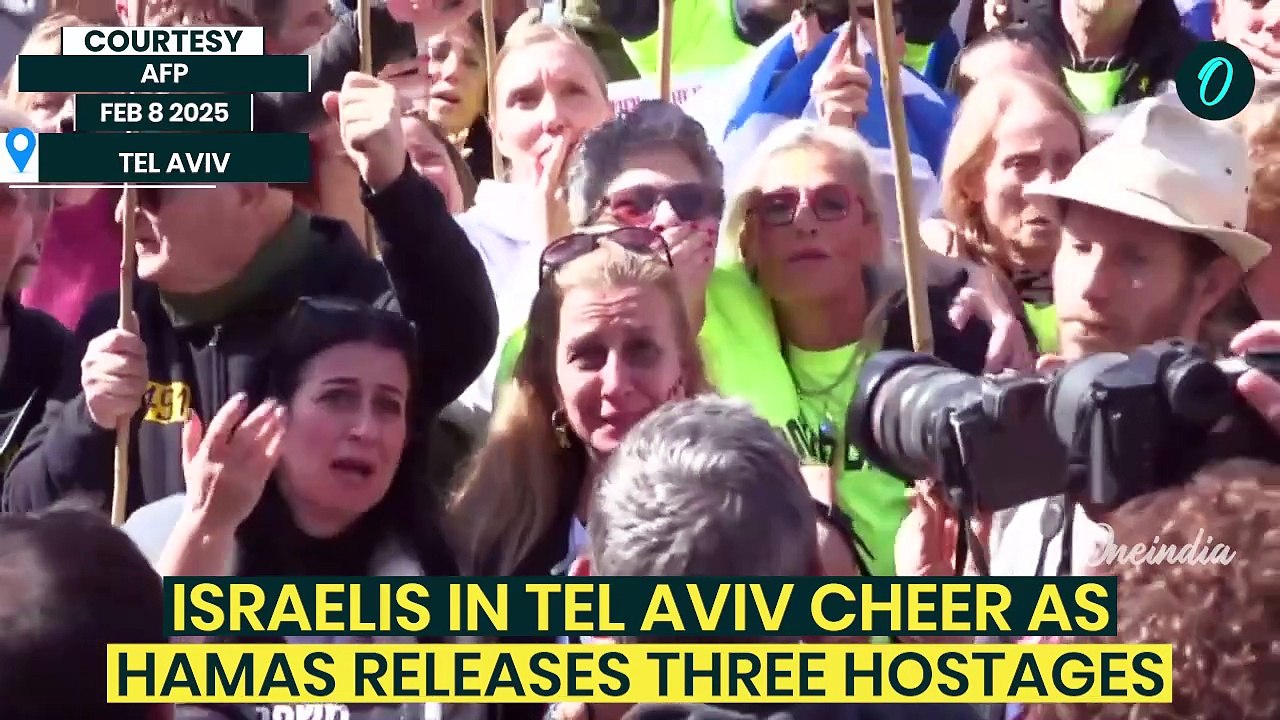 Hamas Releases Israeli Hostages| Cheers & Celebration in Tel Aviv as Hamas Hands Over Hostages