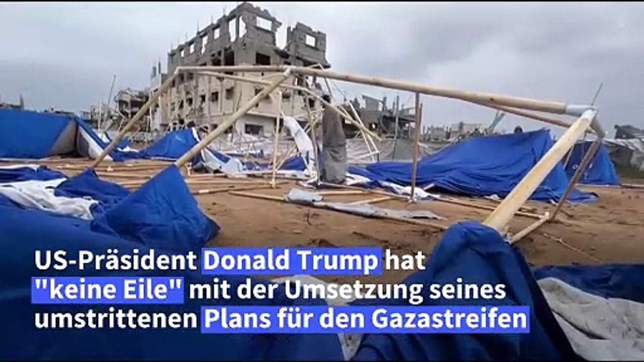 Trump: 'Keine Eile' bei umstrittenem Gazastreifen-Plan