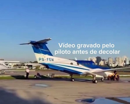 Vídeo dos momentos antes da queda do avião