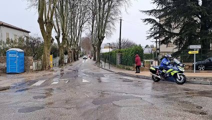 20250208_131845 Etoile de Bessèges Entrée de Clarensac, les 4 échappés.