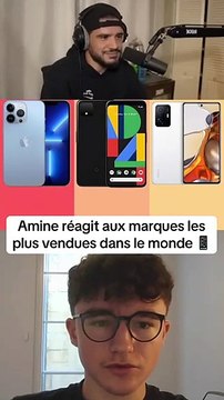 Amine réagit aux marques de téléphone les plus vendues dans le monde 🌍 #amine #aminematuer #marque #telephone #iphone