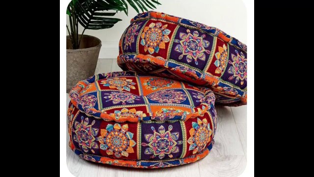 NEW TRICK -पुराने कपड़ो से बनाए FLOOR SOFA/Cushion, REUSE OLD CLOTHS/SAREE, waste katran reuse ideas