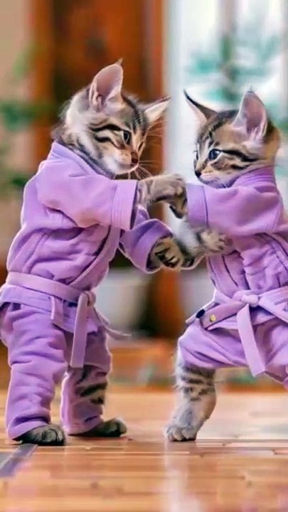 Cat romentic karate