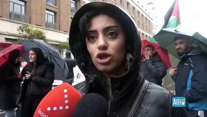 Il presidio per la Palestina all'ambasciata americana a Roma: «Gaza non è in vendita»