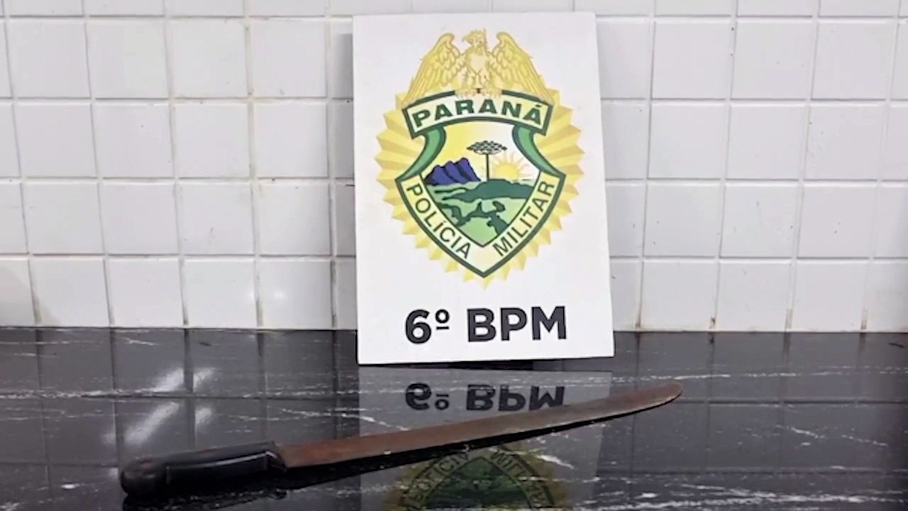 Homem de 33 anos preso após agredir companheira com facão em Matelândia