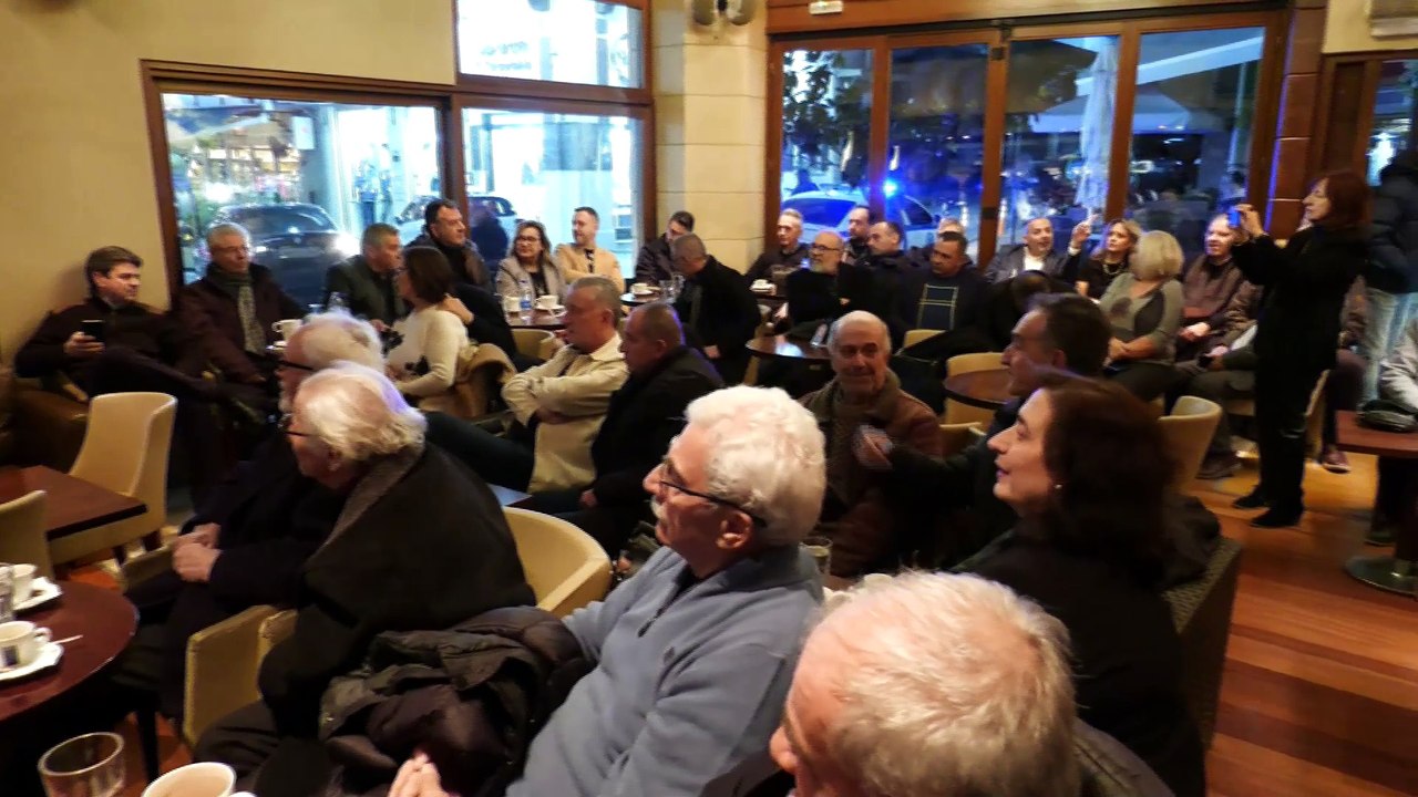 Η Άννα Διαμαντοπούλου στην κοπή βασιλόπιτας της...