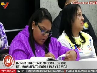 Movimiento por la Paz y la Vida realiza primer Directorio Nacional 2025