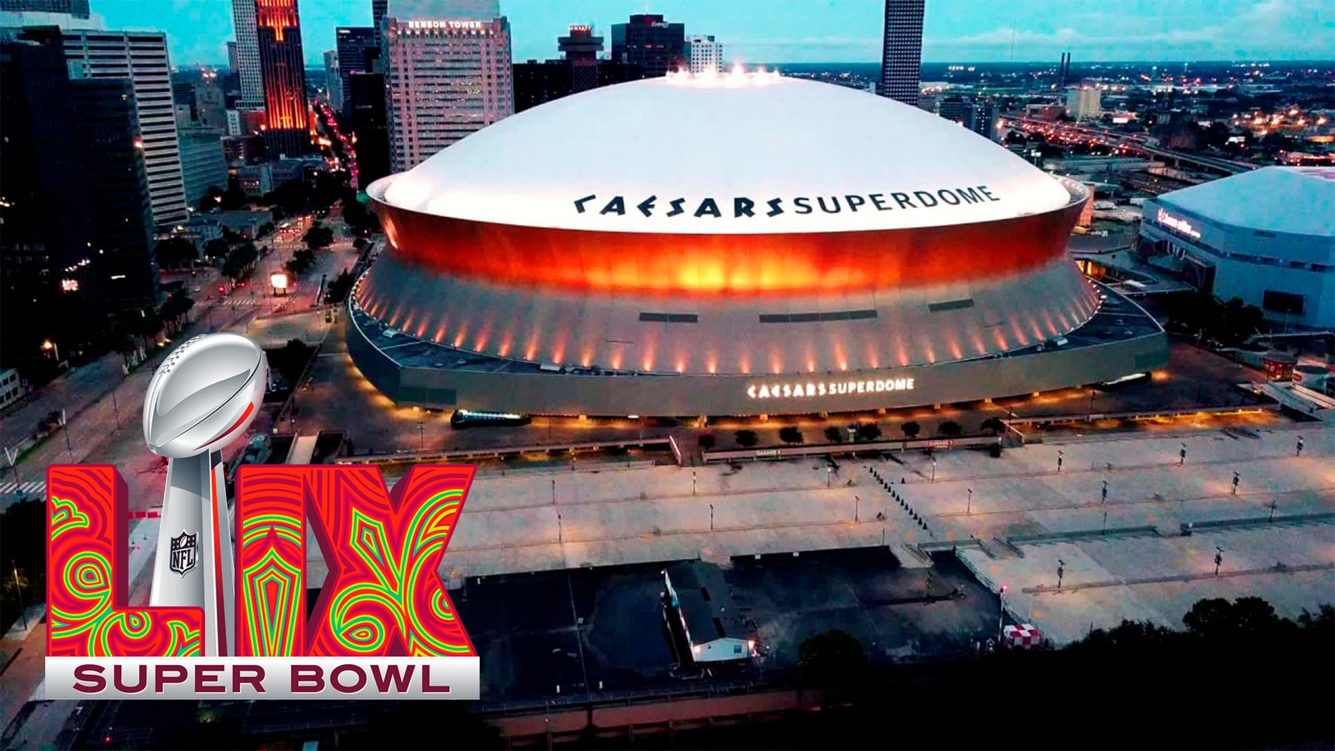 El Super Bowl LIX se apodera del Caesars Superdome y as luce el estadio