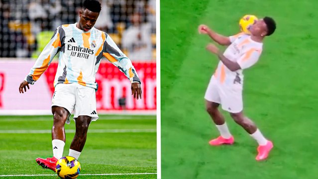 Vinicius Jr. sorprende a todos con tremendas dominadas previo al Real Madrid vs. Atlético de Madrid