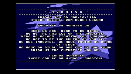 Amiga Cracktro Xtreme Racing By Quartex (1996)