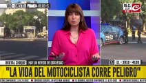Auto chocó a una moto: hay un herido de gravedad
