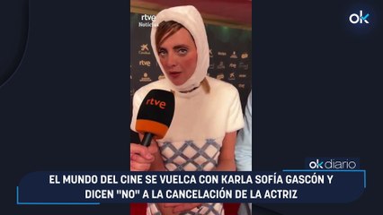 El mundo del cine se vuelca con Karla Sofía Gascón y dicen "no" a la cancelación de la actriz