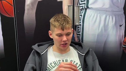 Michigan State Spartans Basketball F Jaxon Kohler Post-Oregon 2-8-25