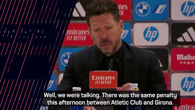 Simeone praises referee after Atletico's controversial penalty at Real Madrid