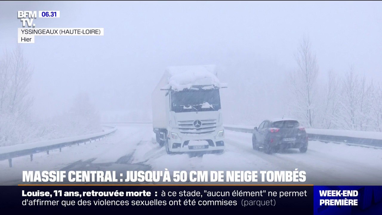 Verglas et chute de neige sur le Massif central: une situation dangereuse sur les routes