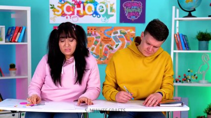 RAINBOW-THEMED SCHOOL SUPPLIES 🌈🏫 EASY CRAFTS & HACKS