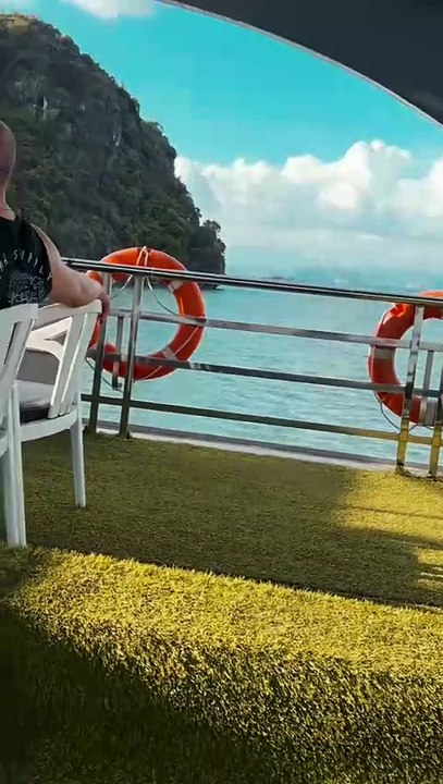 "🛳️✨ Heading back to the cruise after an incredible day exploring Halong Bay's wonders. More adventures await on the water! 🌊🚤