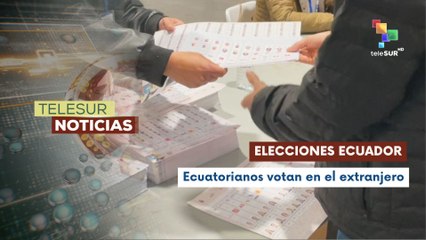 Ecuatorianos residentes en el extranjero ejercen su voto
