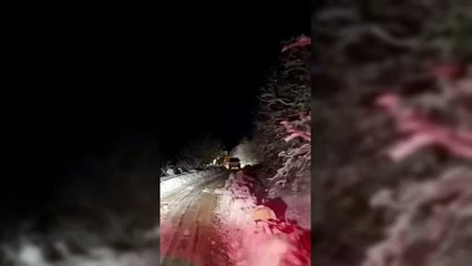 Karda mahsur kalan vatandaşı ormancılar kurtardı