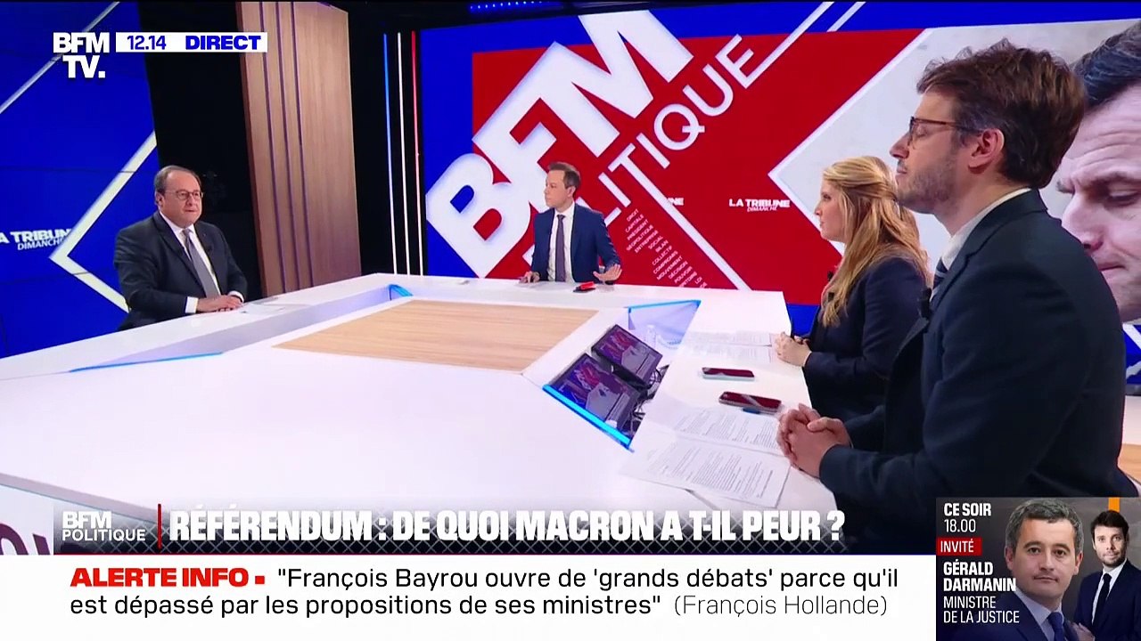 Dissolution, référendum... "Être président de la République, ce n'est pas utiliser tous les articles de la Constitution", estime François Hollande