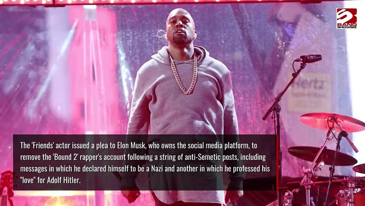 David Schwimmer has called for 'deranged' Kanye West to be banned from X