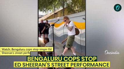 Viral Video | Singer Ed Sheeran Stopped From Singing On Street By Bengaluru Police, Fans Irked