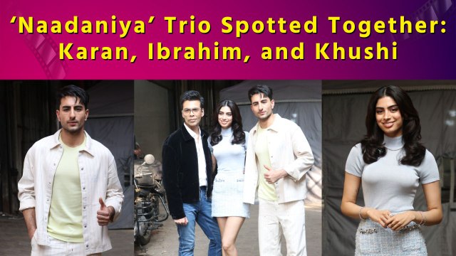 Fashionable Trio Alert: Karan Johar, Ibrahim Ali Khan, and Khushi Kapoor Snapped Together